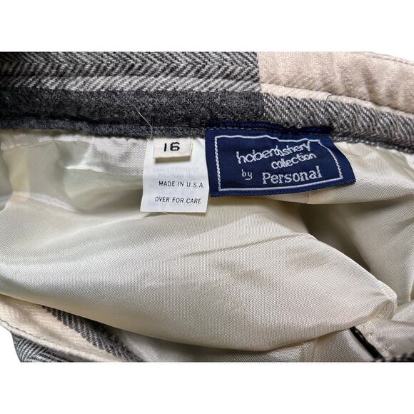 Vintage Haberdashery by Personal Collection Wool Skirt Size 16 Plaid Design - Picture 3 of 9